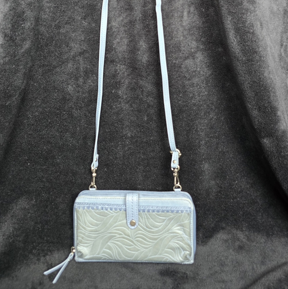The Sak - Iris Leather Convertible Smartphone Crossbody Bag, Maritime Blue